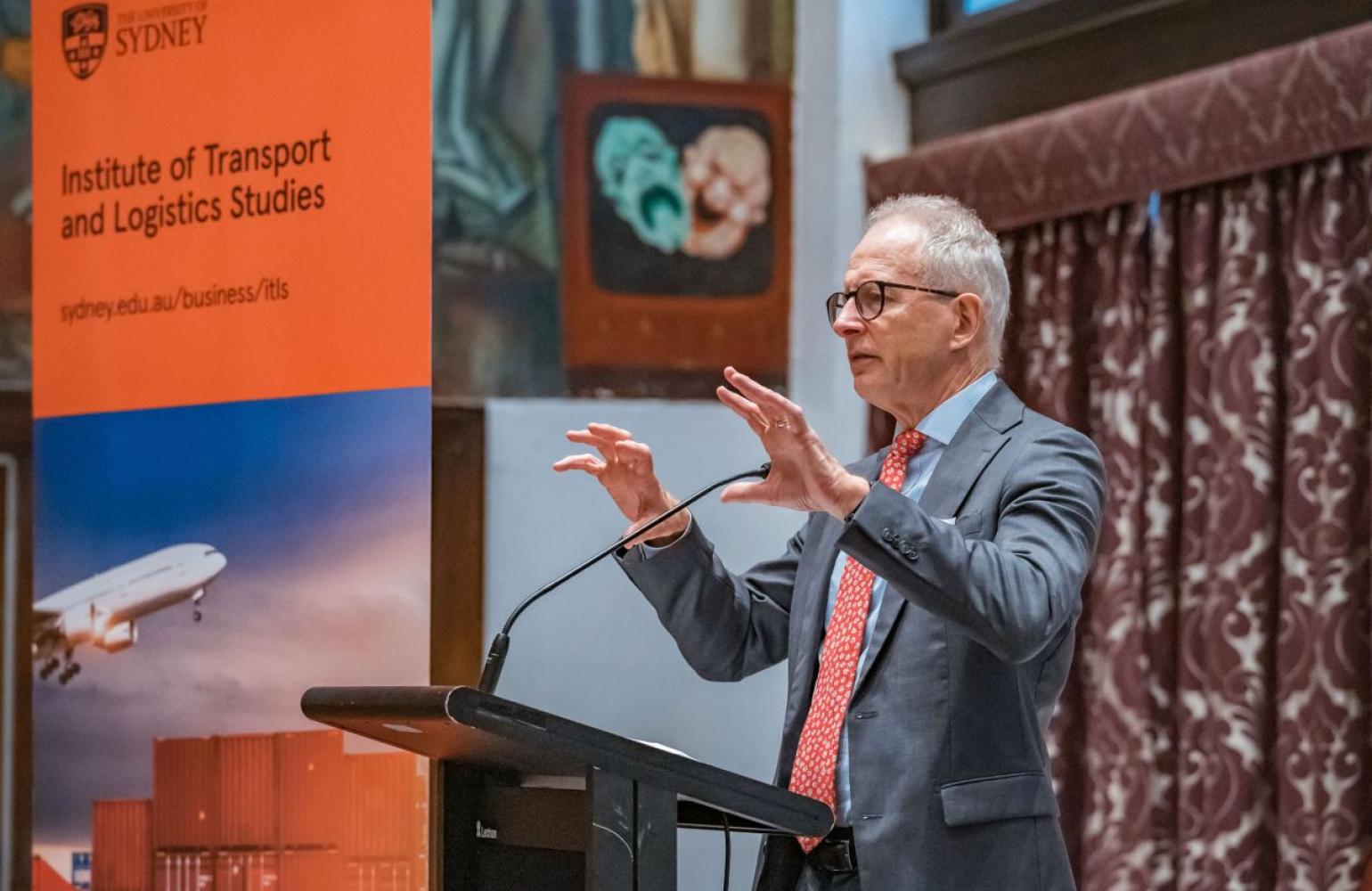 Paul speaking at the 2026 ITLS Award Evening, Sydney University