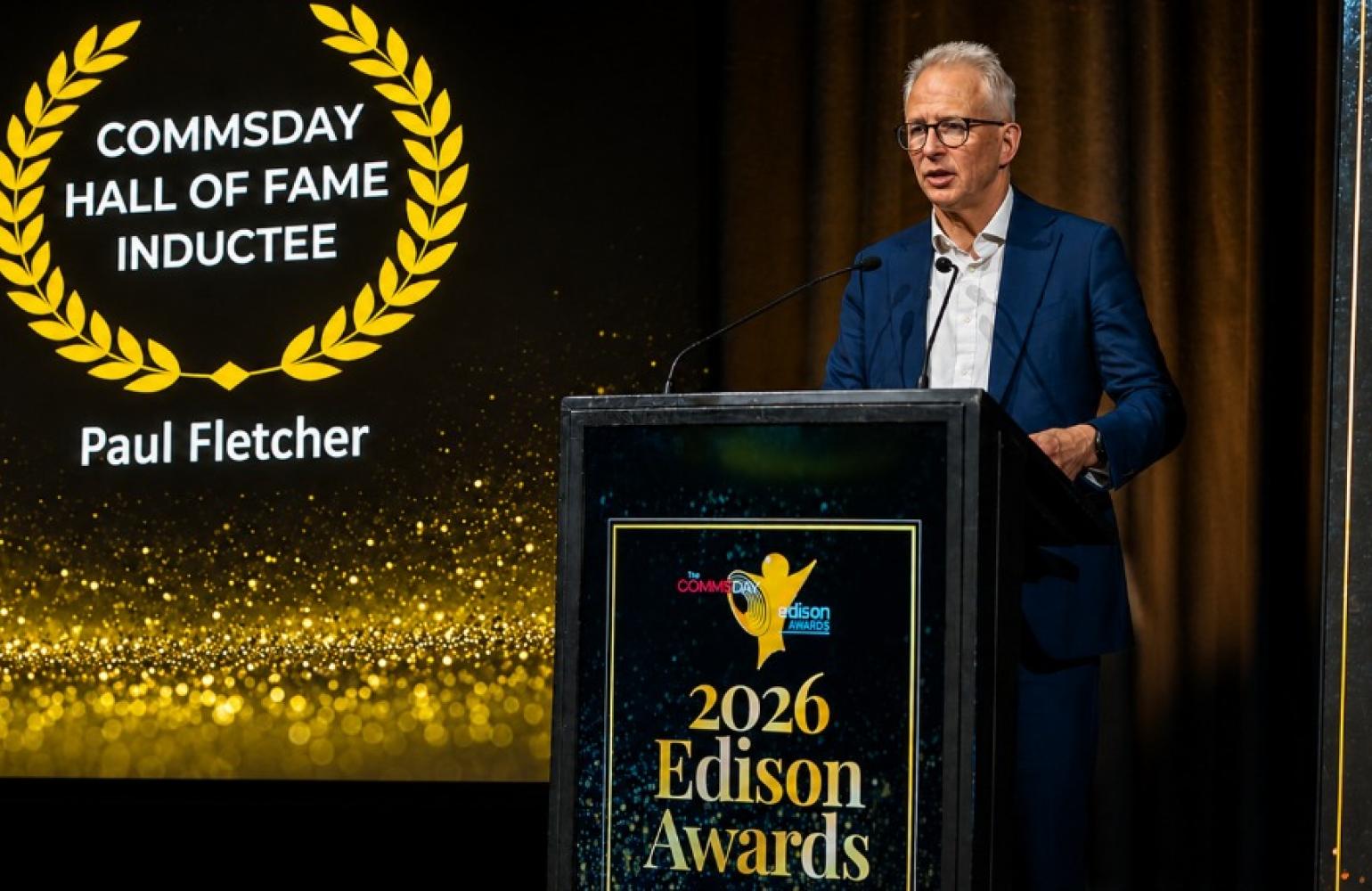 Paul Fletcher induction into CommsDay Hall of Fame