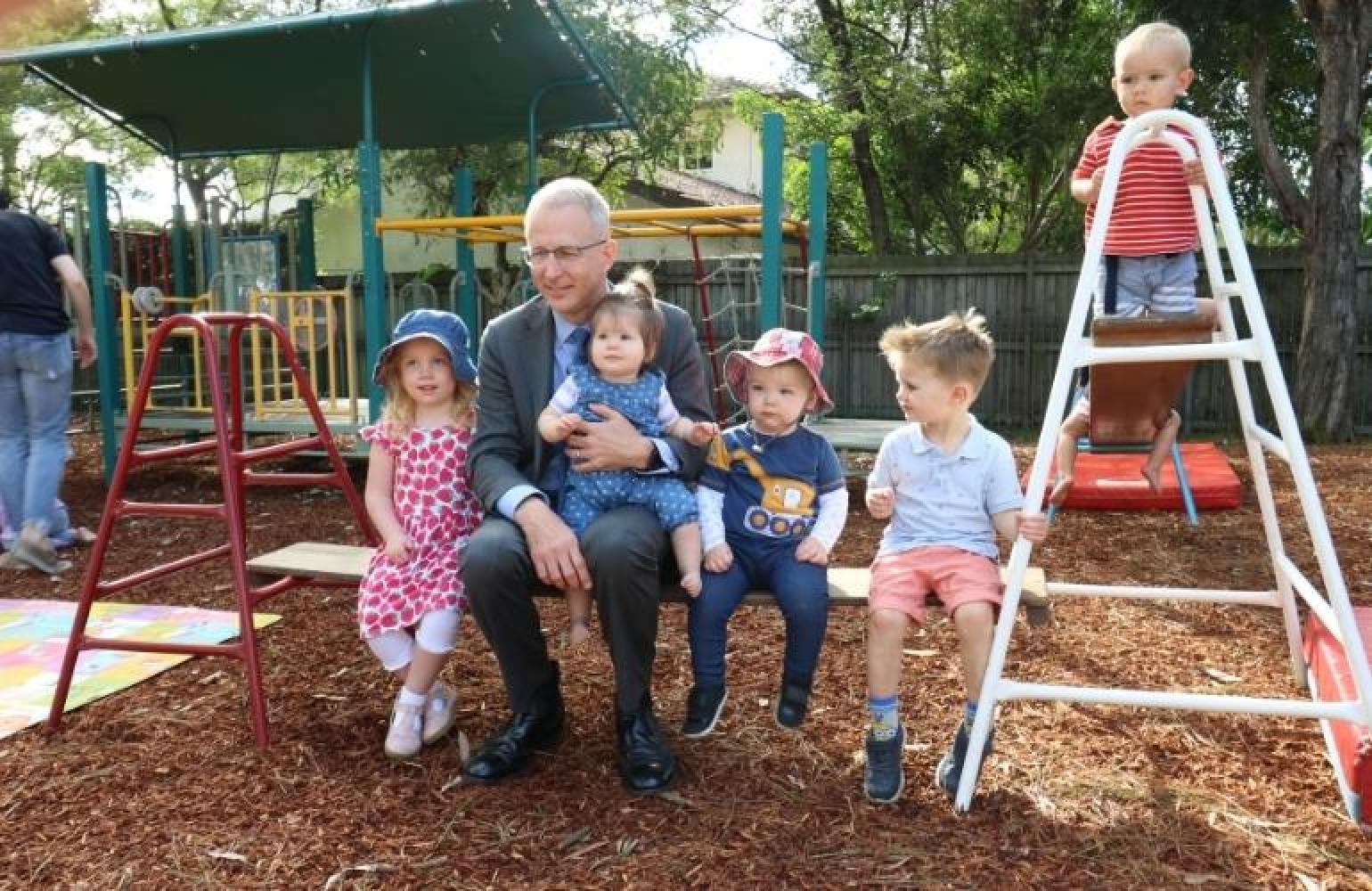 Paul at a daycare centre