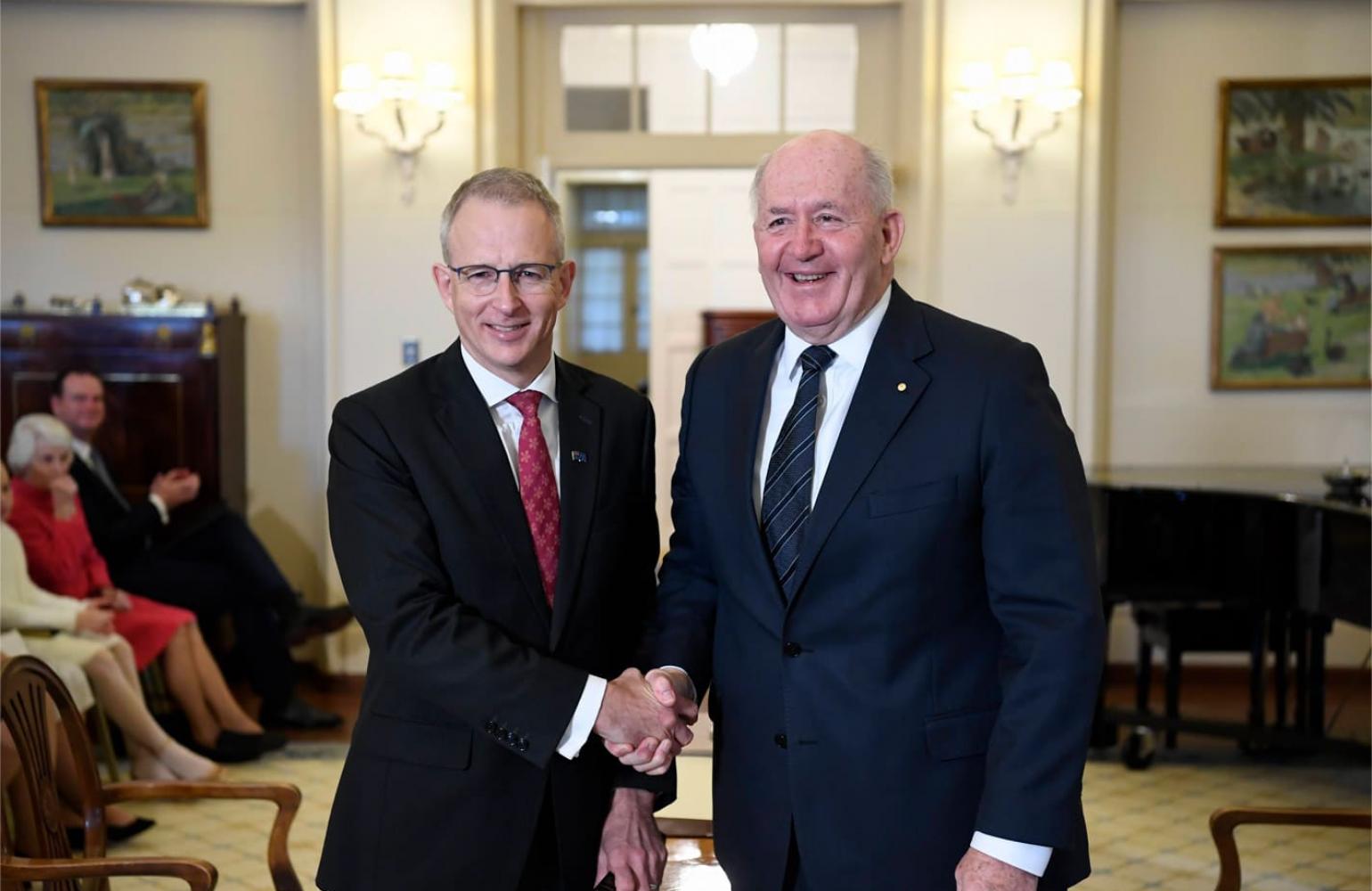 Paul Fletcher being sworn in by the Governor General in May 2019